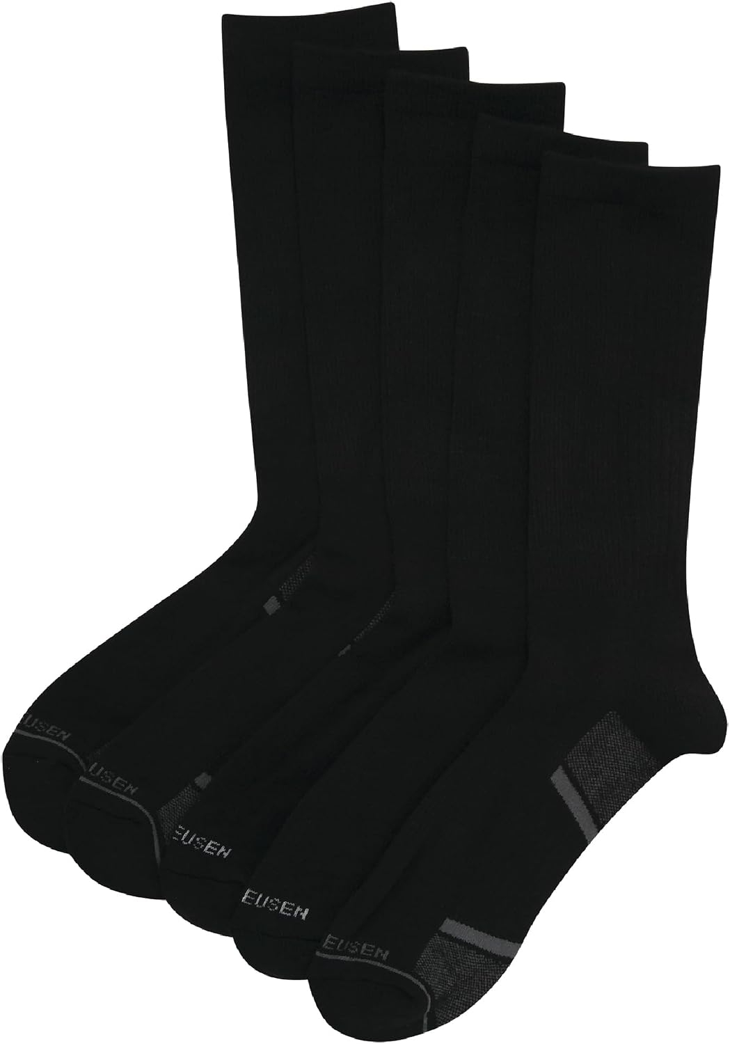 Van Heusen Men's 10 Pack Cushioned Athletic Performance Crew Running Socks