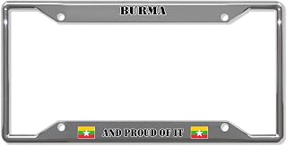Burma and Proud of It License Plate Frames License Plate Frame/Holder Motivational Quotes Vehicle Tag Frame Apply to US Vehicles 6"x12"