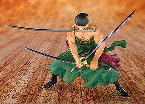 Sucici One Piece Roronoa Zoro (11Cm/4.3In) 20Th Anniversary Three Swordsman Fighting State Action Figure Cartoon Character Anime Figure/Doll/Statue/Model Pvc Material Toys/Collection/Decoration/Gifts #TOP1