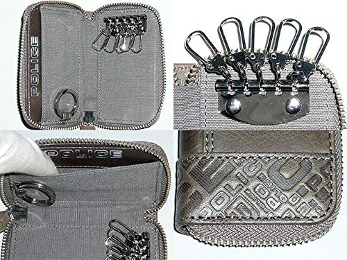 POLICE ポリス イタリアンヌメシリーズ ５連キーケース)クロ、キャメル、  0551 1 Amazon.co.jp: va- 0551-tor ラウンドファスナー キーケース POLICE