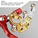 Zrigiwr Battery terminal connectors 1 pair made of pure copper, 4 Way Quick Release Disconnect Battery Terminals, suitable for SAE/JIS A-pillars, cars, caravans, trucks, boats and solar equipment.