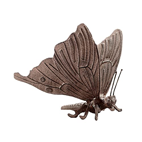 SPI Home 53025 Weathered Brown Butterfly 6.5 x 7.5 Aluminum Outdoor Garden Figurine Statue Sculpture