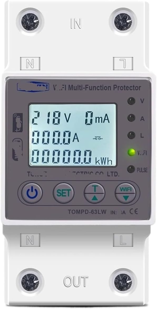 WPTGODGB TOMPD-63LW Smart Switch 63A with digital display and control buttons