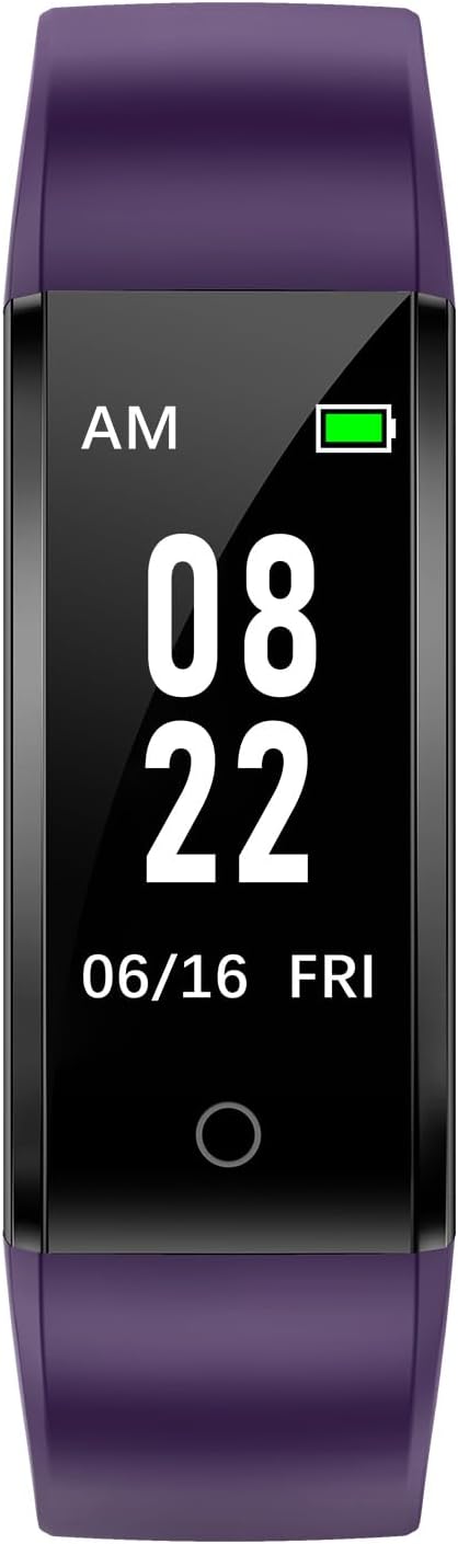 Fitness Tracker Non Bluetooth Fitness Watch No App No Phone Required Waterproof Pedometer Watch with Steps Calories Counter Sleep Tracker for Men Women Parents (Purple)