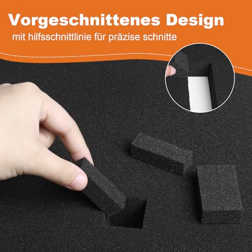 Schaumstoff Zuschnitt 2 Stück, 40 x 30 x 1cm Schaumstoffeinlage Werkzeug Polyethylenschaumstoff Werkzeugkoffer Kamerakoffer Schaumstoff, Koffereinlage, Tabletop Miniaturen, Werkzeug