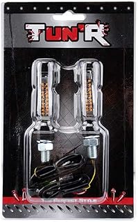 Motodak Tuna R - Intermitente LED secuencial (Aluminio), Color Negro