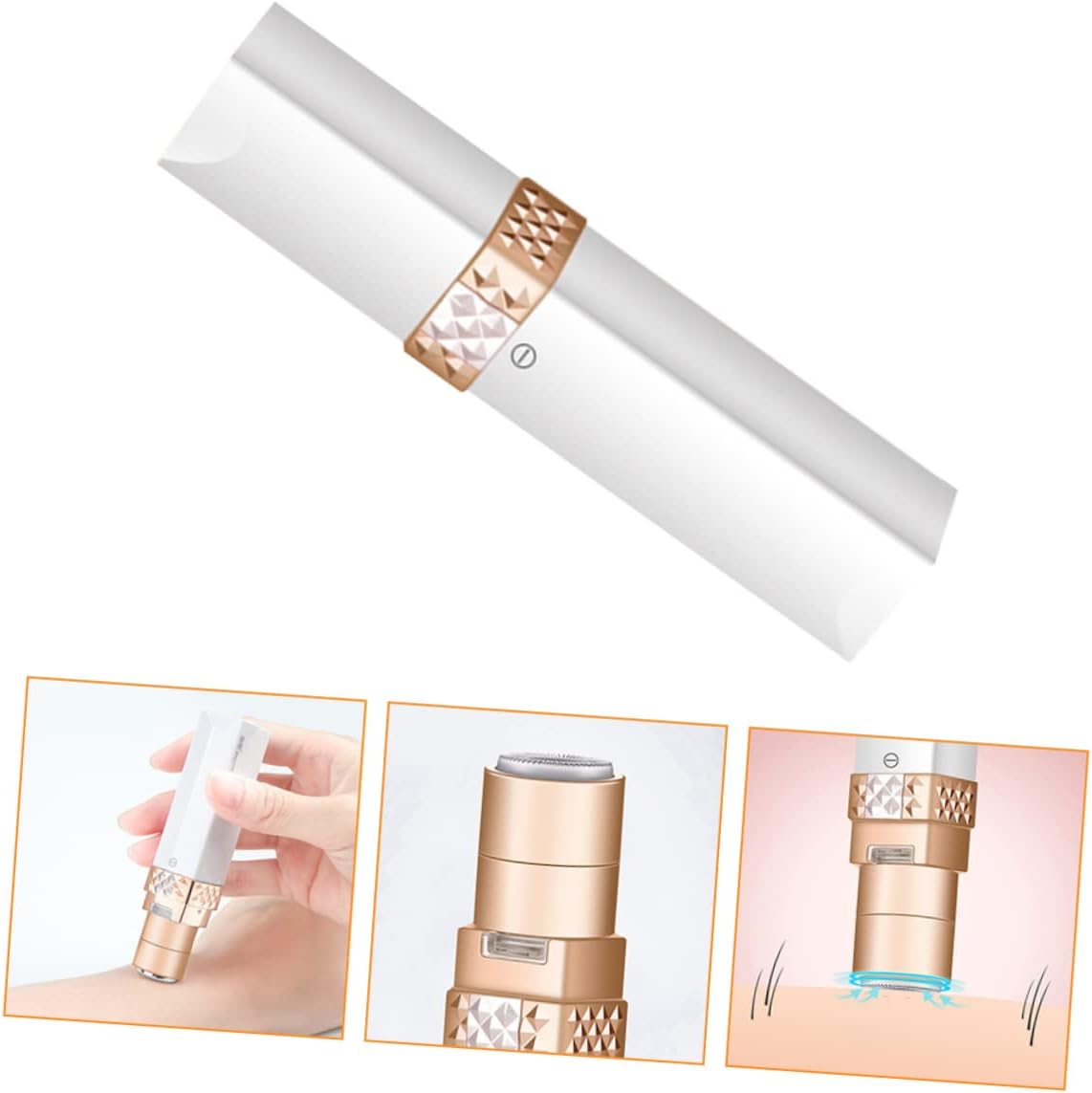 Electric Eyebrow Razor Portable Hair Removal Device for Women and Men Painless Facial Hair Trimmer with Removable Washable Head for Eyebrows Lips Stylish Design