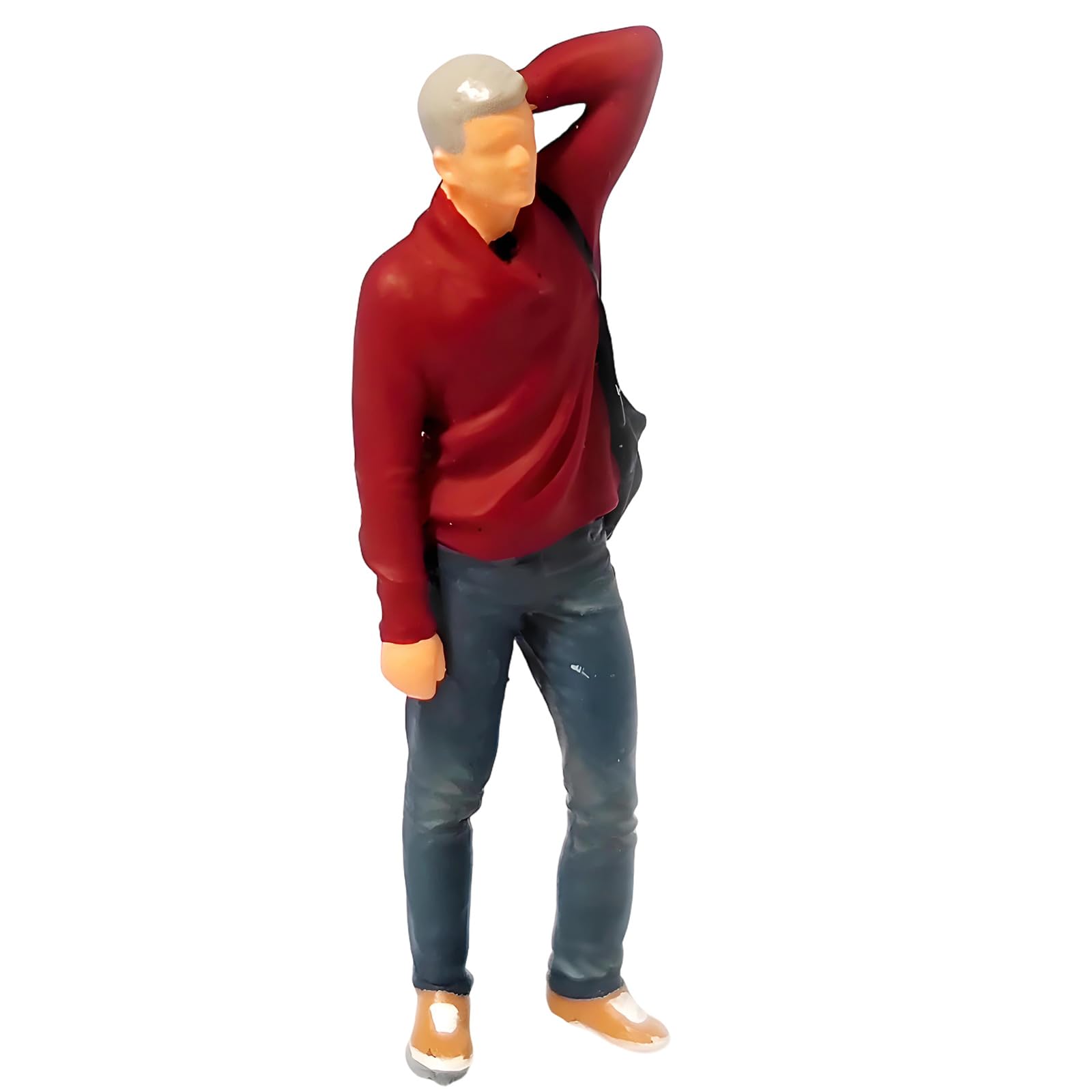 Xinsheinelry Tiny Resin Cop Officer Figures 1/64 Scale Resin Miniature Ornament for Dioramas Projects and Creative Display Miniature Transport Control Models