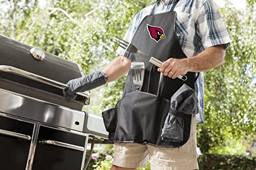 Image of Picnic TIME BBQ Apron Tote Pro Grill Set, (Black with Gray Accents)