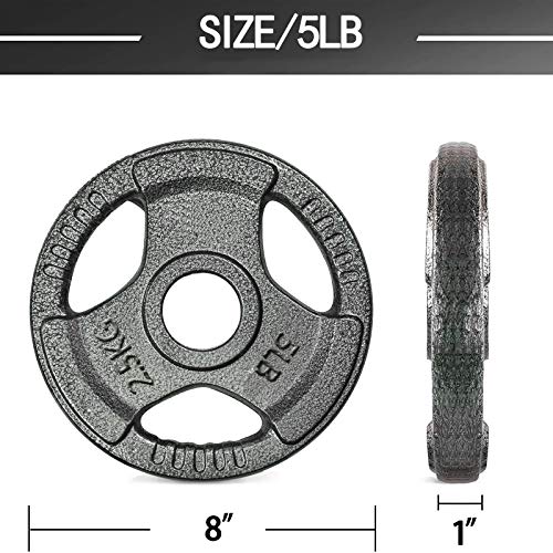 Grip Plate for Barbell, 2-inch Iron Olympic Weight Plate for Weightlifting and Strength Training in Home 