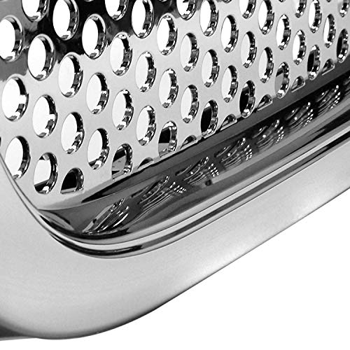 Spec-D Tuning Upper Round Hole Mesh Hood Grill Grille Chrome Compatible With Gmc Yukon Xl 2000-2006 #TOP5