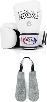 Fairtex BGV1BR Boxing Gloves & Deodorizer Set | Breathable, Shock Absorbent Muay Thai Gloves with Odor Neutralizing Inserts | Perfect for Boxing, Kickboxing, MMA, Fitness