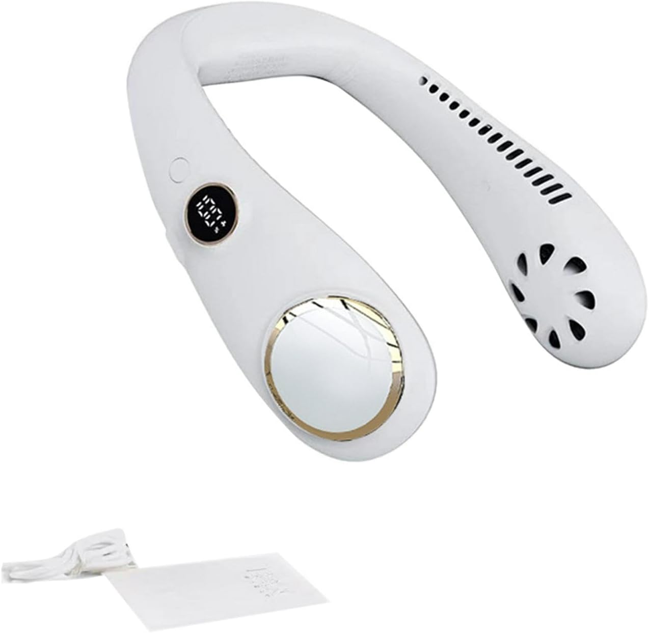 Portable Neck Fan USB Rechargeable Bladeless Neckband Air Cooler 3 Speed 2400mAh - View #7