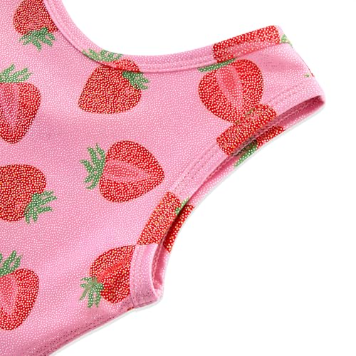 Image of HOZIY Gymnastics Leotards for Girls with Shorts Toddlers Biketards Rainbow Unicorn Dinosaur Mermaid Leopard Flower Galaxy