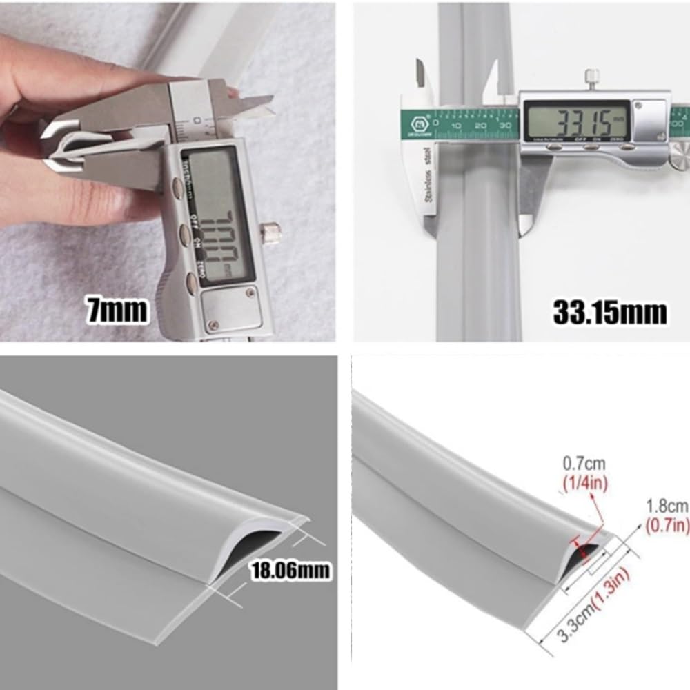 Taśma tratowa z PCW do laminatu Flo, samoprzylepna listwa wykończeniowa, profil z regulacją wysokości, 3,3 cm szerokości, 7 mm, wysokość 10 m / 33ft, czerwona i łatwa do założenia