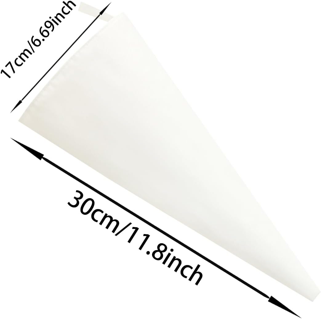 12-Inch Reusable Pastry Piping Bags 4-Pack for Cake Decorating Cotton Cloth