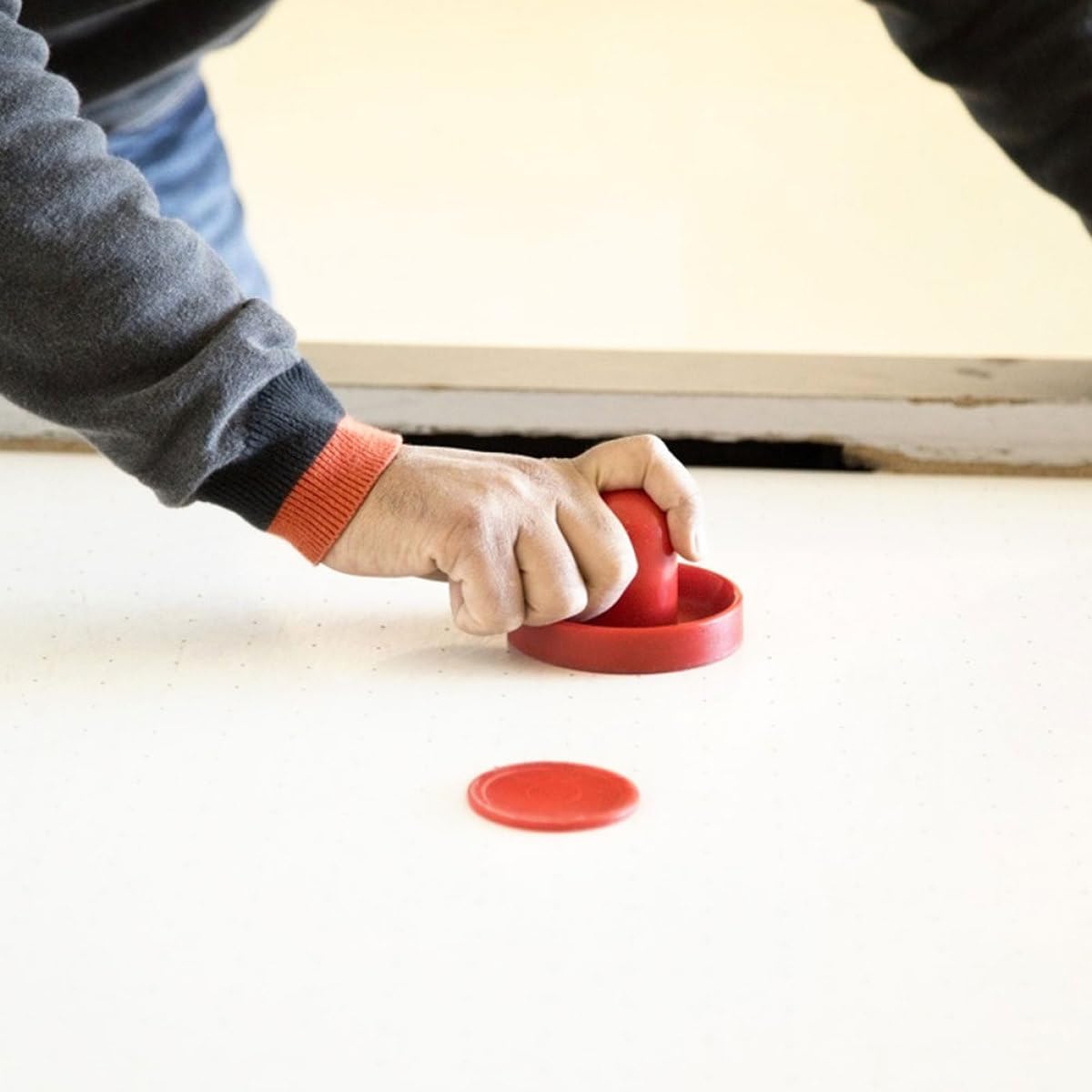 Toyvian Set 20 Racchette e Dischi da Air Hockey in Plastica Rossi Accessori Ricambio per Tavoli da Air Hockey da 96Mm e 64Mm di Ricambio per Familiare