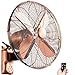 Vintage Retro Wall Mounted Oscillating Fan with Remote Control 90 Degree Rotation Waterproof for Outdoor Patios Bedrooms and Kitchens Ideal for Industrial Commercial and Residential Use (A 18in)
