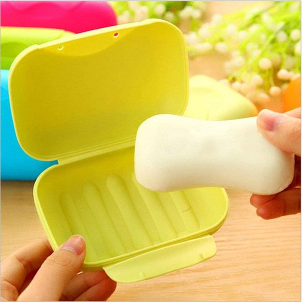 Caja de jabón de Viaje Caja de jabón de Viaje de plástico Caja de Placa de Plato Estuche Protector Contenedor Ducha de baño Ducha en casa Caja de jabón sellada Caja de jabón