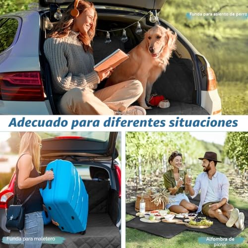 Miniatura 7 de Kyg Protector Maletero Xxxl Super Antideslizante Impermeable Protector Maletero Coche Perros Extra Grande Duradero Resistente A La Rotura Adecuado Para Coches Medianos Y Grandes,195 105 38 Cm