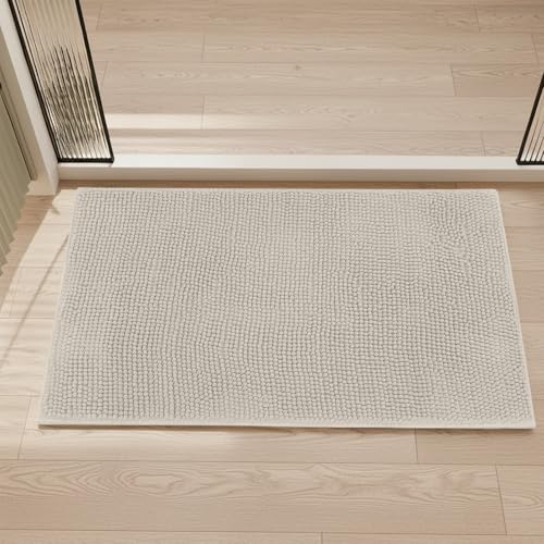 Dalina Alfombra Absorbente Multiusos Para Baño, Cocina Y Mascotas - Antideslizante De Microfibra Chenille 40x60 Cm, Beige Claro Dalina Alfombra Absorbente Multiusos Para Baño, Cocina Y Mascotas - Antideslizante De Microfibra Chenille 40x60 Cm, Beige Claro