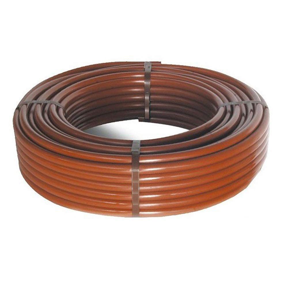 Suinga Tubo di irrigazione a goccia da 16 mm | Tubo irrigazione a goccia ogni 50 cm, tubo gocciolante da 100 metri | Kit irrigazione a goccia marrone per giardini, terrazze, orti e vasi