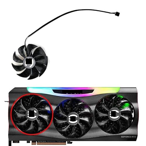 QKFTCSDW Kompatibel mit RTX3080 RTX 3090 FTW3 Ultra Lüfter PLD09220S12H 87 mm 4PIN RTX3090 3080 TI 3070 FTW30 Ultra GPU-Lüfter(Fan A)