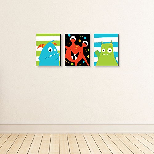 Big Dot Of Happiness Monster Bash - Nursery Wall Art And Kids Room Decorations - Gift Ideas - 7.5 X 10 Inches - Set Of 3 Prints #TOP2