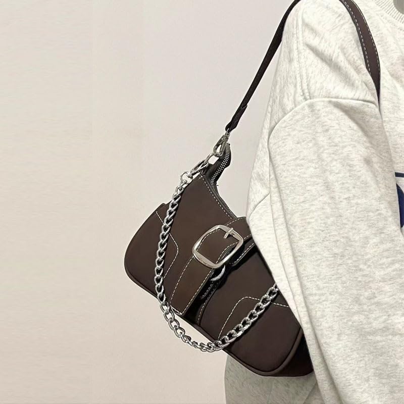 Image of Denim Purse for Women, Vintage Y2K Denim Shoulder Bag Retro Jean Purse Underarm Handbag Clutch for Party, Shopping, Travel