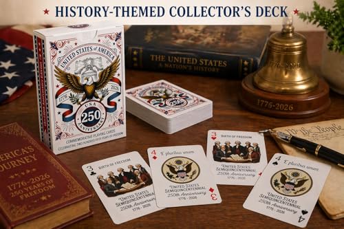 Aisikoo USA 250th Anniversary Playing Cards – Patriotic Deck 1776-2026 by Aisikoo - Used condition - Image 4