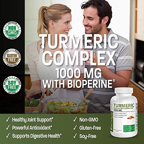 Turmeric Curcumin With Bioperine High Potency Premium Joint Support + Bronson Antarctic Krill Oil 1000 Mg With Omega-3S Epa, Dha #TOP6