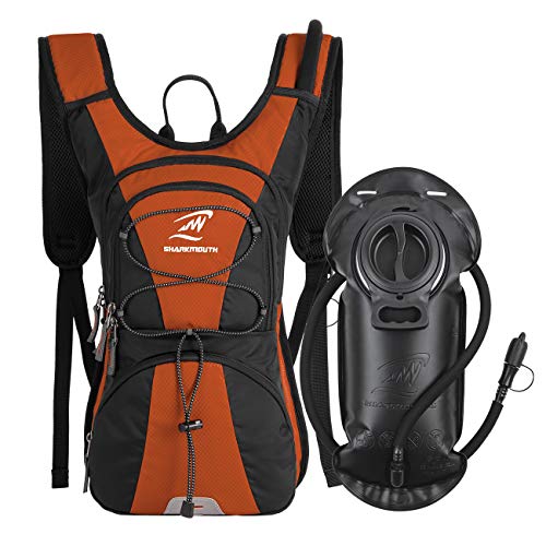 SHARKMOUTH FLYHIKER Hiking Hydration Backpack Pack with 2.5L BPA Free Water Bladder, Lightweight