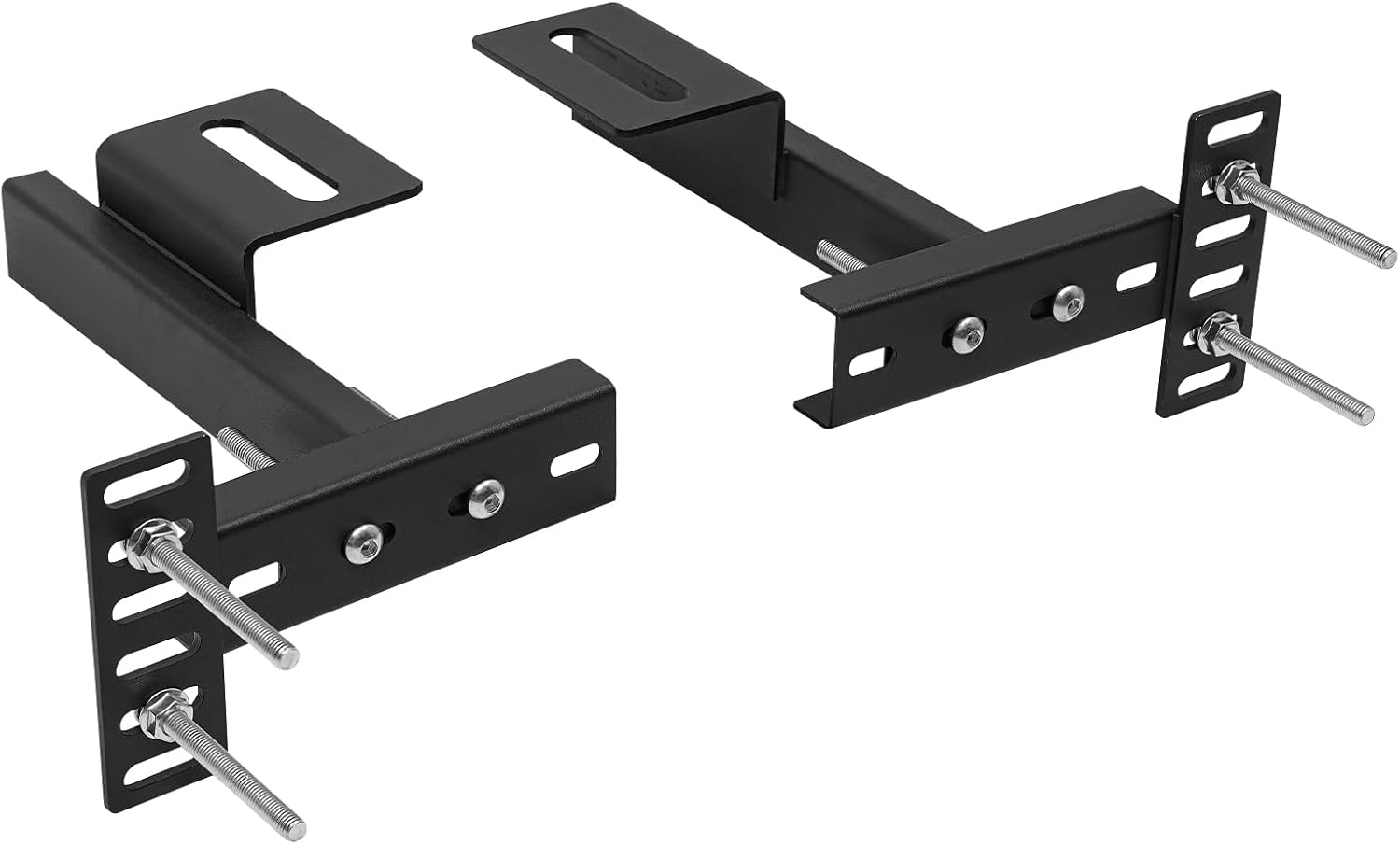 2 Pcs Adjustable Headboard Brackets, Bed Frame Brackets Connector, 3.98 * 3.82 in, with Pre-Drilled Holes, Suitable for Single, Double, Queen or King Size Beds