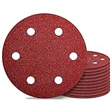 Awutzut 9 Inch 6 Hole Sanding Discs 40 Grit Hook and Loop for Drywall Sander...