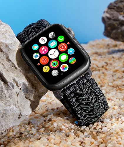 Bracelet antichoc pour Apple Watch en paracorde robuste anti-rupture - 4