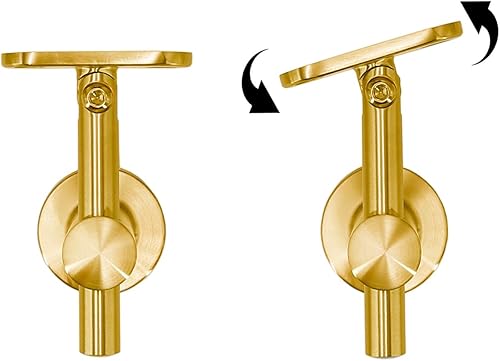 Miniatura 10 de Soporte de pasamanos ajustable de acero inoxidable de grado 316, superficie superior plana para tubo cuadrado, adecuado para vidrio de 14 a 1-14