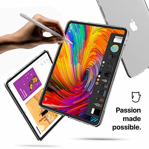 Tineeowl Arctic Ipad Pro 12.9 Inch Case 2022, 2021, 2020, 2018 (6Th, 5Th, 4Th & 3Rd Generation) Ultra Thin Case With Clear Back, Supports Apple Pencil Charging, Tpu Bumper (Matte Back) #TOP6