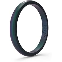 Enso Rings Halo Legend Silicone Ring - Made in The USA - an Ultra Comfortable, Breathable, and Safe Silicone Ring - Mens and Womens Silicone Wedding Ring