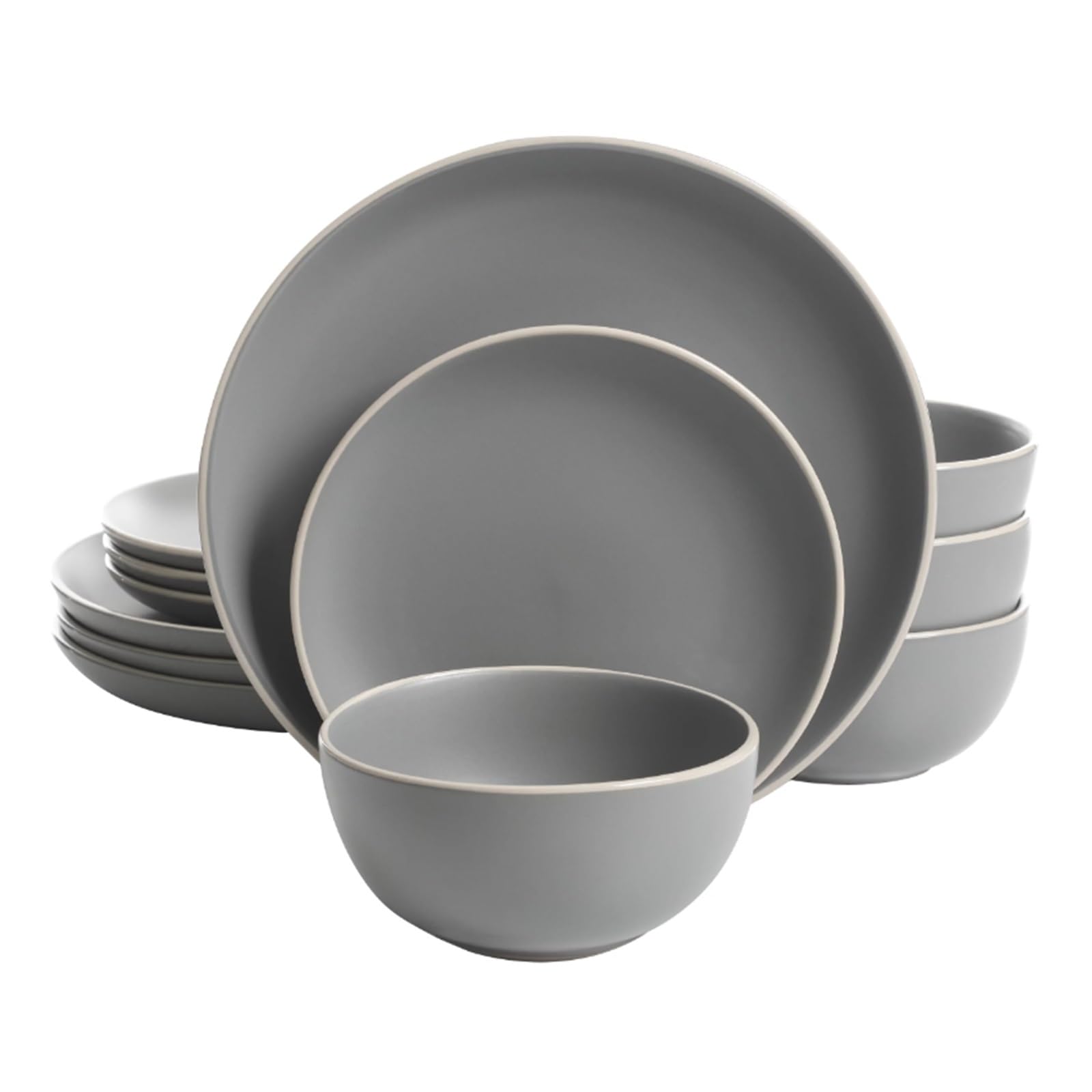 Service de table complet mat pour vos dîners chaleureux et salades d'été