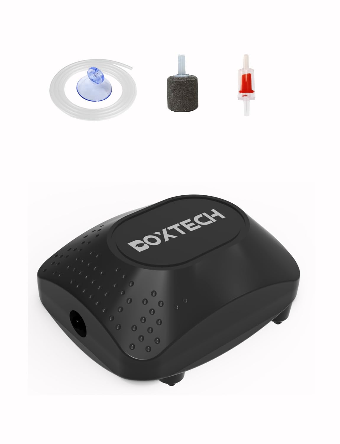 UPETTOOLS Single Outlet Aquarium Air Pump, Aquarium Bubbler Kit with Air Tubing/Bubble Stone/Check Valve Accessories, Quiet Oxygen Pump for 20 to 100 Gallon Fish Tanks