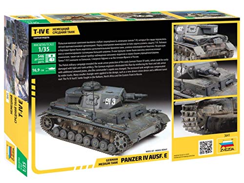 ZVEZDA 500783641 - 1:35 Panzer IV Ausf.E (Sd.Kfz.161) Germ., Modellbau, Bausatz, Standmodellbau, Hobby, Basteln… – Bild 8