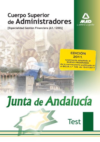 Portada de Cuerpo Superior de Administradores, especialidad gestión financiera, Junta de Andalucía. Test