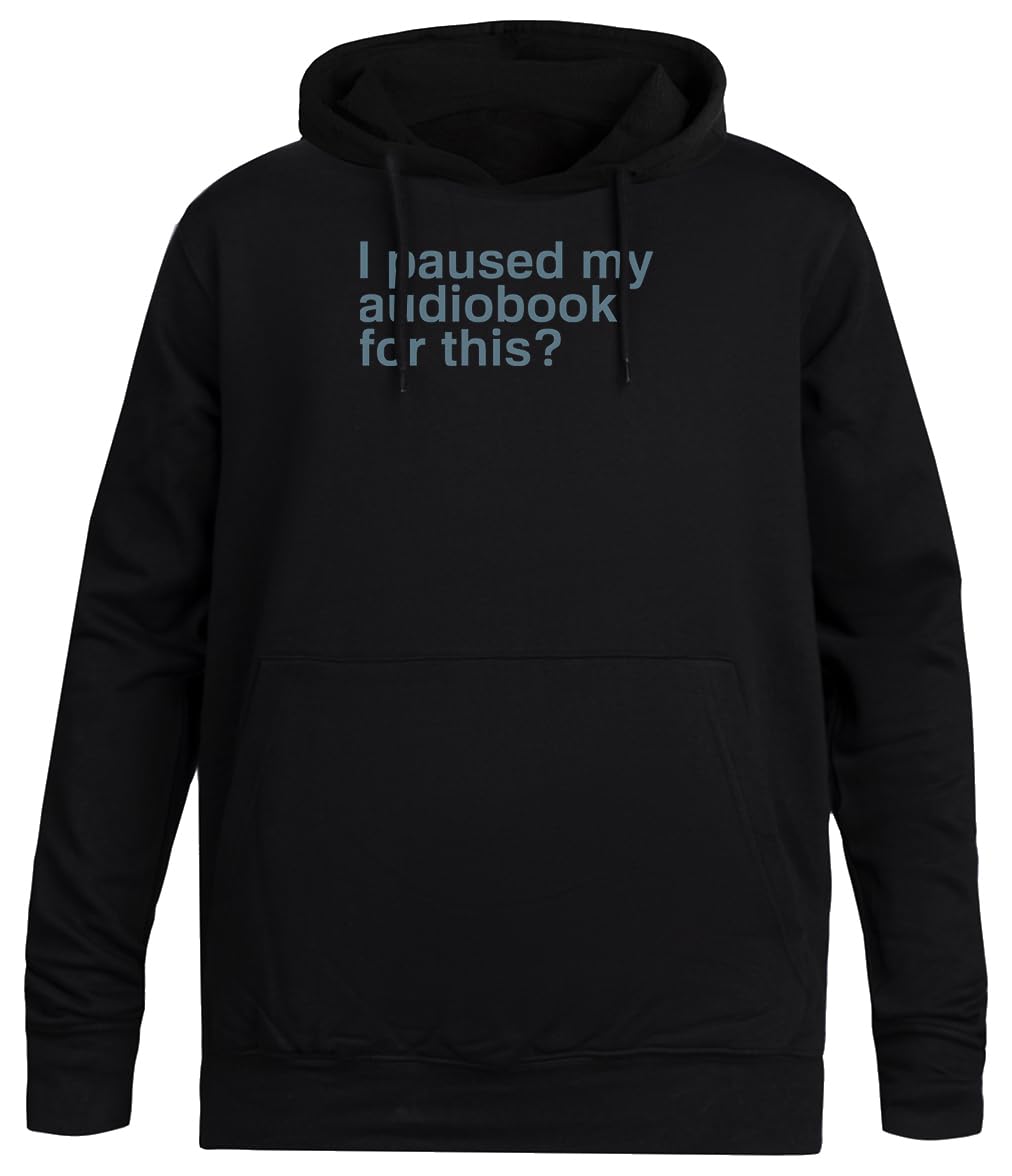 Wstrzymałem Słuchanie Audiobooka Czarna Bluza Unisex Bez Płci Unisex Black Hoodie Men Women