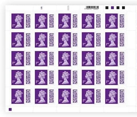 25 x 1st Class Barcoded Stamps Royal Mail