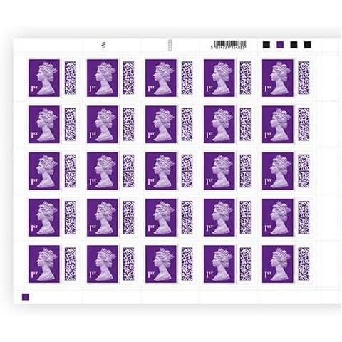 25 Barcoded 1st Class Royal Mail Stamps Cover