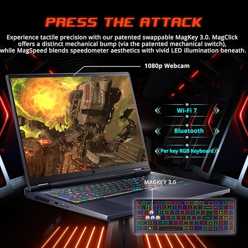 Image of acer Nitro V 16S 16 inch WUXGA 180Hz Gaming Laptop, Intel Core 7 240H, NVIDIA GeForce RTX 5060 8GB GDDR7, 64GB DDR5, 2TB Storage, Backlit Keyboard, Wi-Fi 6, Win 11, Black