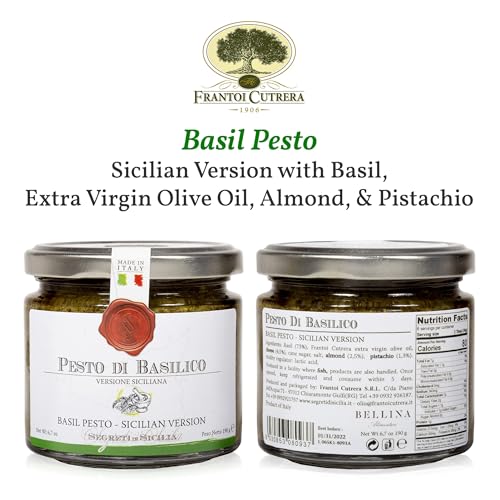 image for Frantoi Cutrera Classic Basil Pesto Sauce for Pasta and Bruschetta Top
