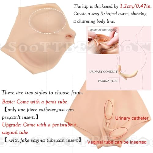 Culotte corporelle silicone masculine simulation réaliste de peau pour travesti de cosplay
