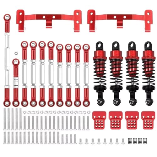 RC�X�y�A�p�[�c For WPL For C14 C24 1/16 �����V���[�V�����N���b�h�v�����b�h�}�E���g�z���_�[�V���b�N�A�u�\�[�o�[�Z�b�g Rc �J�[�A�b�v�O���[�h�p�[�c�A�N�Z�T���[(Red)