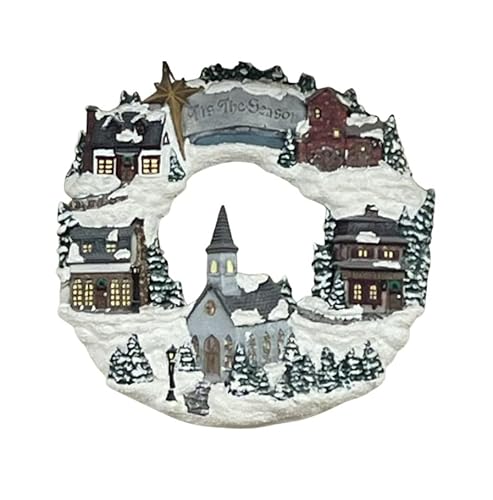 3D Wall Art Decor, Winter Village Sculpture, Holiday Themed Wall